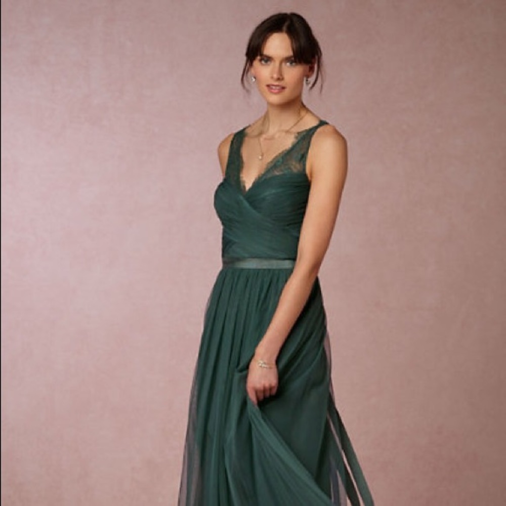 Emerald BHLDN Fleur (Bridesmaids) Dress